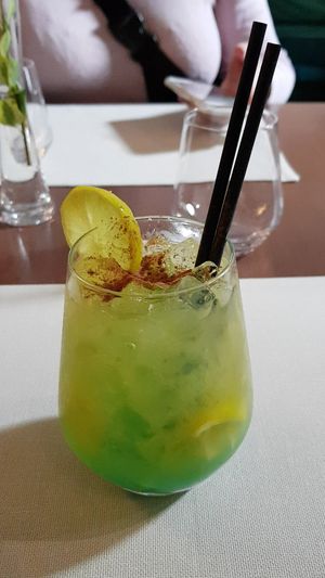 Non-alcoholic lime cocktail at Savart in Bucharest
