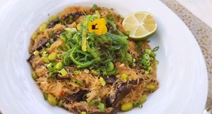 Rice Vermicelli with Edamame and Shiitake Mushroom 2 at Savart in Bucharest