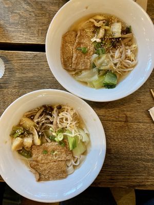 Vegan ramen with rice noodles   at Suppugarudurin in Torshavn