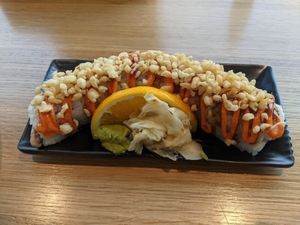 Ebi Tempura Onigiri at Wellness Sushi in Denver