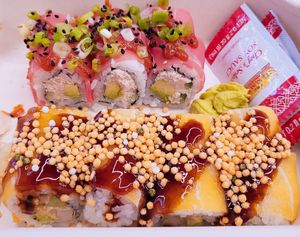 Sushi To go. I ate some before taking this shot. at Wellness Sushi in Denver