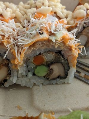Tokyo drift roll at Wellness Sushi in Denver
