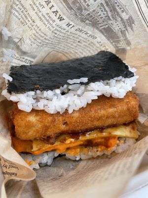 This is the best thing I had lately- tofu onigri   at Wellness Sushi in Denver