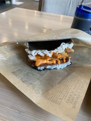 Ebi tempura onigiri  at Wellness Sushi in Denver