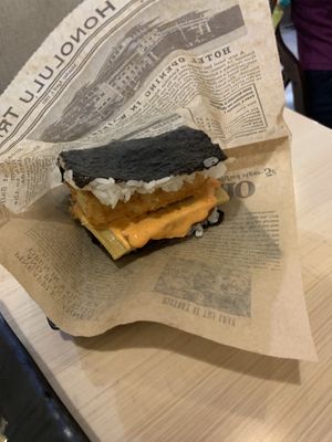 organic fried tofu onigiri: 10/10 would eat every day.   at Wellness Sushi in Denver