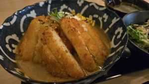 Potato katzu curry don at Wellness Sushi in Denver