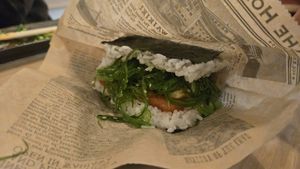 Seabreeze okinawa onigiri at Wellness Sushi in Denver