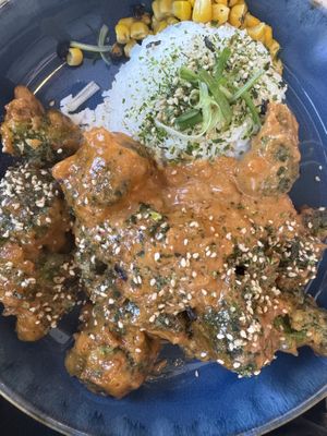 Bang bang broccoli don  at Wellness Sushi in Denver