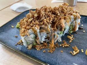Crunchy crab roll  at Wellness Sushi in Denver