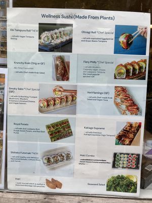 Menu at Wellness Sushi in Denver