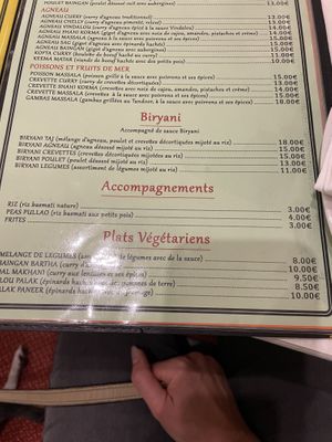 Vegetarian menu is vegan except for the option with cheese. Rice is not vegan (butter added)  at Taj Mahal in Givet