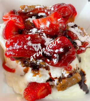 Chocolate strawberry shortcake roll  at Cinnaholic in Dunwoody