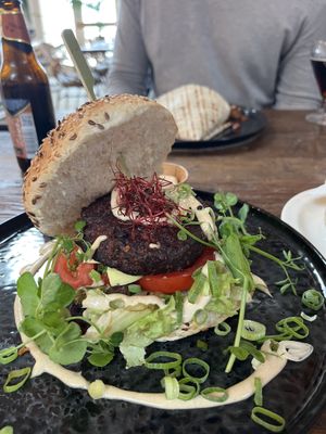 Vegan beetroot burger    at De Zeemeeuw in Noordwijk