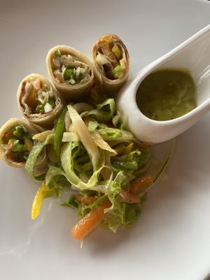 Vegan wraps with vegetables and avocado sauce at The Lagoon in Lankanfinolhu