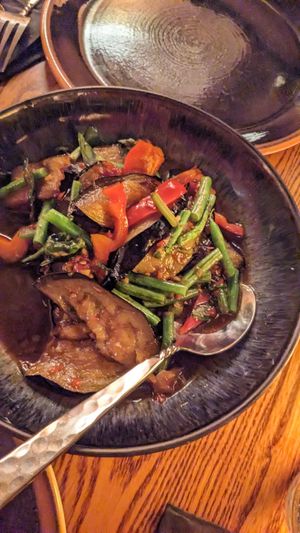 Spicy aubergine at Thai Square - Covent Garden in London