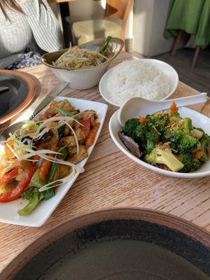 Cashew stir fry and mixed veg  at Thai Square in North London