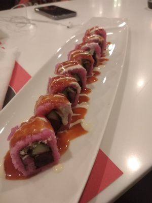 Vegan Chick Pea (7.00€) - It tasted a bit sour due to the beets though was very soft(which I believe is a good thing). at Sushi La Bar in Nicosia