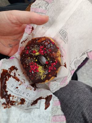 Chocolate ganache doughnut at Offbeat Donut Co in Dublin