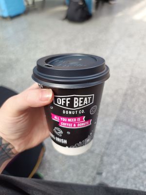 Oat milk latte at Offbeat Donut Co in Dublin