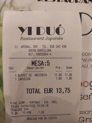  at Yi Duo in Barcelona