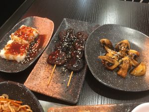 Sticky tofu and mushrooms at Yi Duo in Barcelona