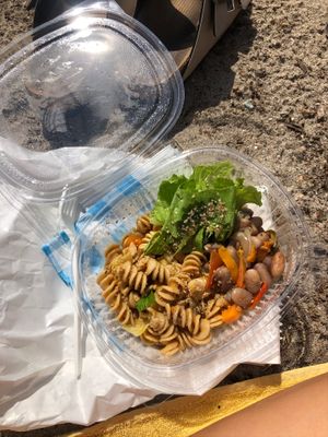 Bean pasta salad at Vegamare in Alghero