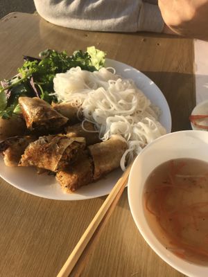 spring rolls are a big portion at Bo De Tam in Prague