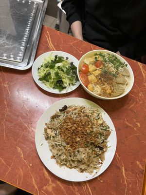 Soup and glass noodles with vegan shrimps and seitan   at Bo De Tam in Prague