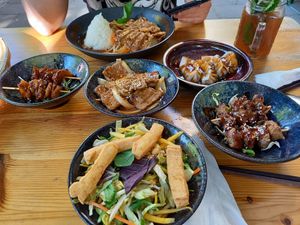 Choice of tapas at Veganese Quan Chay in Leipzig