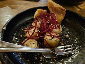 Gebackene Banane 🍌 at Veganese Quan Chay in Leipzig