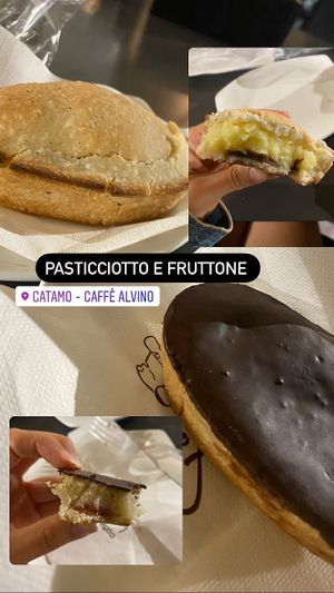 Pasticciotto e fruttone vegani  at Caffè Alvino in Lecce