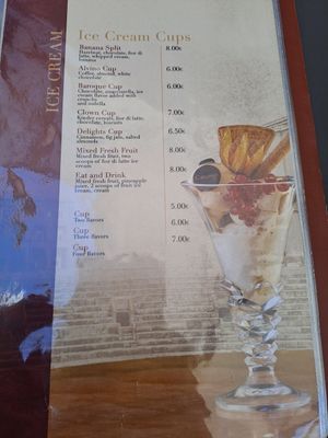 Menu at Caffè Alvino in Lecce