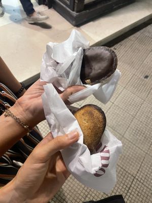 Fruttone (top) and pasticciotto (bottom)  at Caffè Alvino in Lecce