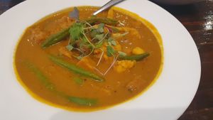 Vegan pumpkin peanut curry at 8 Sisters Cafe & Grill in Bendigo