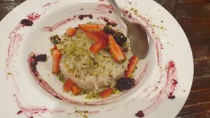 Vegan rice pudding at 8 Sisters Cafe & Grill in Bendigo