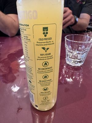 Vegan apple juice  at 8 Sisters Cafe & Grill in Bendigo