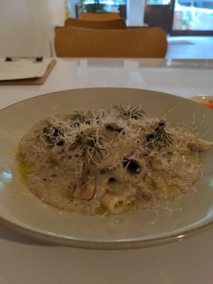 Mushroom cream pasta at Thanks Vegan in Gyeonggi-do