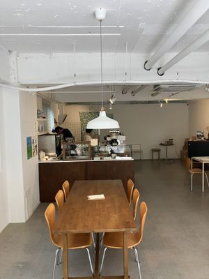 the interior + kitchen   at Thanks Vegan in Gyeonggi-do
