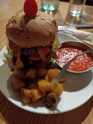 Mushroom burger at KURUMI in Da Nang