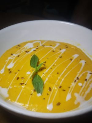 Pumpkin soup at KURUMI in Da Nang