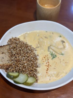 Mushroom stroganoff   at KURUMI in Da Nang