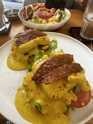 Tofu Benedict (and Pokébowl)  at KURUMI in Da Nang