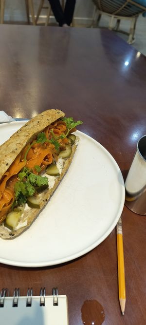 Smoked tofu sandwich. Five stars amazing!!! at KURUMI in Da Nang