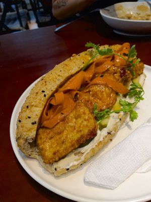 Bahn Mi with smoked tofu  at KURUMI in Da Nang