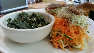 onion bread sandwich at Happy Healthy Human in Indian Harbour Beach