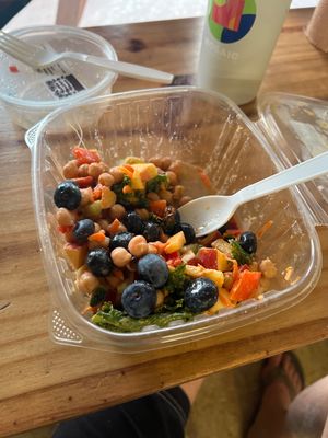 I added blue berries. Yum  at Happy Healthy Human in Indian Harbour Beach