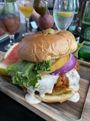 Jonny Loves Nashville and I do too!!! at Jonny NoBones at the Old Riverhouse Vegan Village in Fort Lauderdale