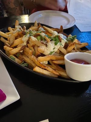 Loaded Fries at Jonny NoBones at the Old Riverhouse Vegan Village in Fort Lauderdale