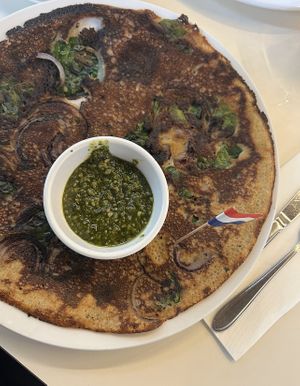 Savoury vegan pancake   at Pancakes - Spui in Amsterdam