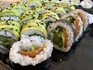As always great vegan sushi 😍 at Hofu in Koege